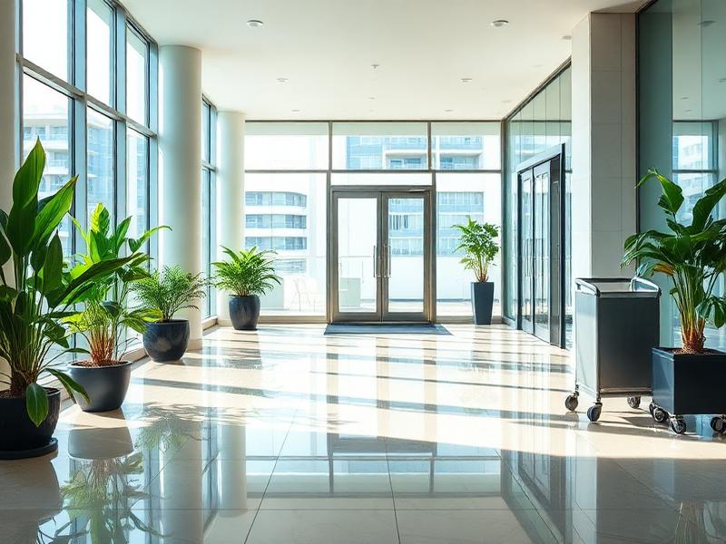 Hall de condomínio residencial limpo em Belo Horizonte